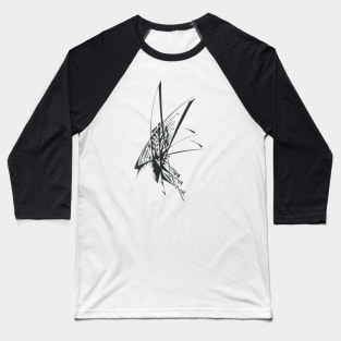 Andromeda Unique Black White Abstract Art Baseball T-Shirt